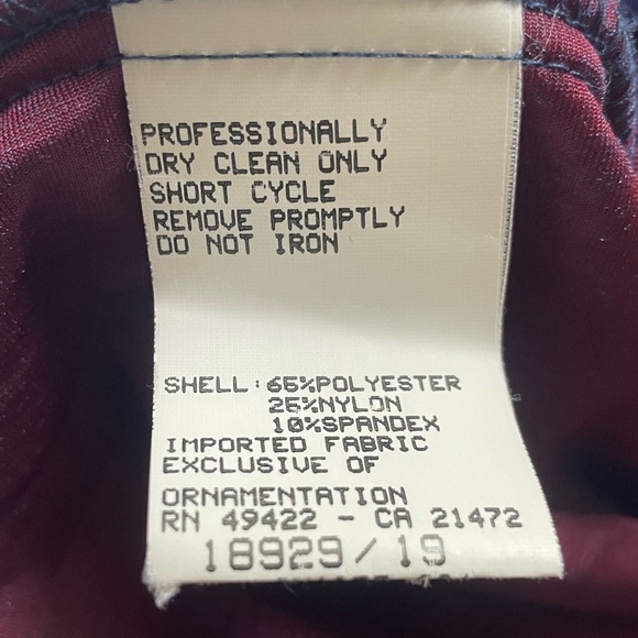 Vintage 90s Navy Crushed Velvet Maxi Dress By Scott McClintock Petites Size 10 - Picture 15 of 15